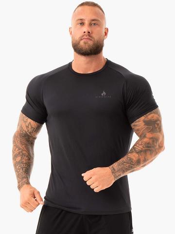 Koszulki Męskie Ryderwear Men T Shirts Breeze Czarne | PL2951HK