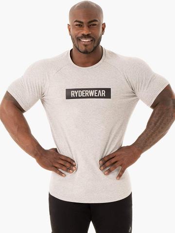 Koszulki Męskie Ryderwear Men T Shirts Base Szare | PL2957PQ