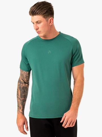 Koszulki Męskie Ryderwear Men T Shirts Enhance Zielone | PL2933IS