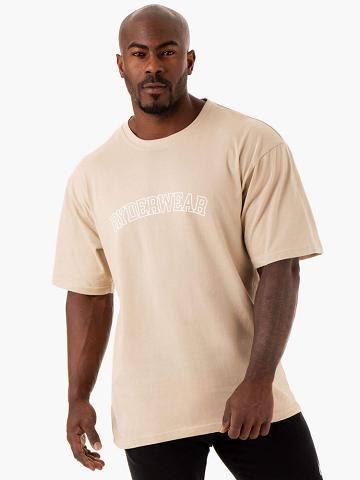 Koszulki Męskie Ryderwear Men T Shirts Oversized Szare | PL2878KI