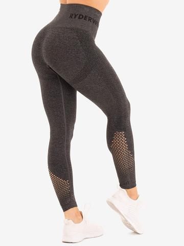 Legginsy Damskie Ryderwear Women Leggings Seamless Staples Szare | PL2222GL