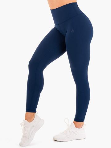 Legginsy Damskie Ryderwear Women Leggings NKD High Waisted Granatowe | PL2224JJ