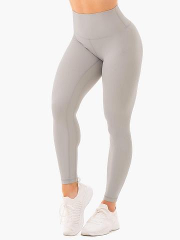 Legginsy Damskie Ryderwear Women Leggings NKD High Waisted Szare | PL2235WY