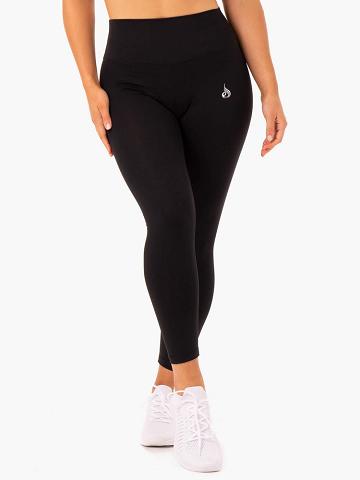 Legginsy Damskie Ryderwear Women Leggings Base Full Length High Waisted Czarne | PL2240UT