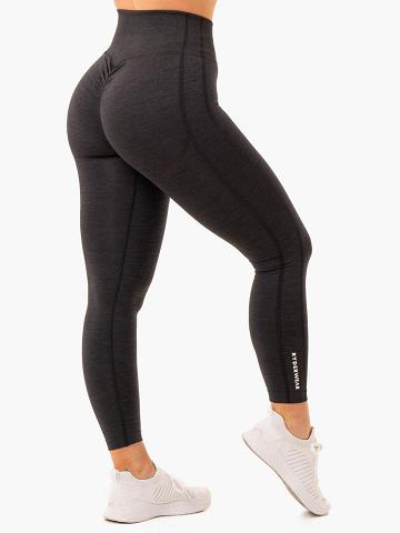 Legginsy Damskie Ryderwear Women Leggings Enhance Scrunch Bum Seamless Czarne | PL2243PQ