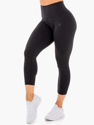 Legginsy Damskie Ryderwear Women Leggings Motion High Waisted 7/8 Czarne | PL2260QZ