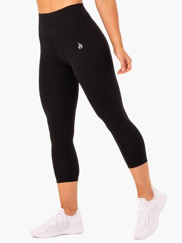 Legginsy Damskie Ryderwear Women Leggings Base 7/8 High Waisted Czarne | PL2276JJ