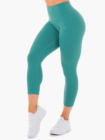 Legginsy Damskie Ryderwear Women Leggings Motion High Waisted 7/8 Turkusowe | PL2294OR