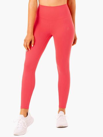 Legginsy Damskie Ryderwear Women Leggings NKD Align Czerwone | PL2307CE