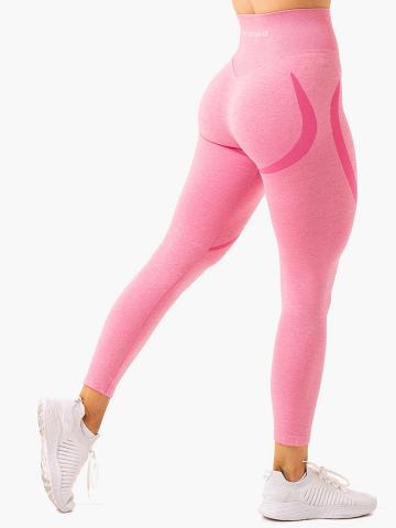 Legginsy Damskie Ryderwear Women Leggings Sculpt Seamless Głęboka Różowe | PL2329VD