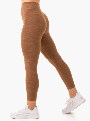 Legginsy Damskie Ryderwear Women Leggings Transform High Waisted Czekolada | PL2349EX