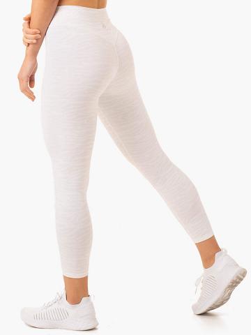 Legginsy Damskie Ryderwear Women Leggings Transform High Waisted Białe | PL2352MA