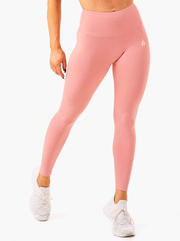 Legginsy Damskie Ryderwear Women Leggings Vital High Waisted Scrunch Różowe | PL2357XF