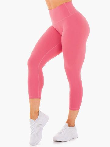 Legginsy Damskie Ryderwear Women Leggings Motion High Waisted 7/8 Różowe | PL2396IS