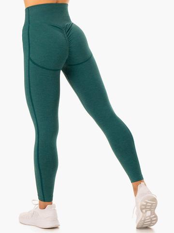 Legginsy Damskie Ryderwear Women Leggings Enhance Scrunch Bum Seamless Turkusowe | PL2402WY