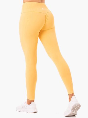 Legginsy Damskie Ryderwear Women Leggings Staples Scrunch Bum Mango | PL2416FM