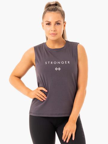 Podkoszulki Damskie Ryderwear Women Tanks Ladies Baller Szare | PL1134LH