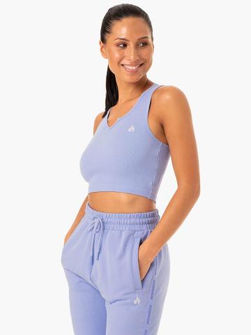 Podkoszulki Damskie Ryderwear Women Tanks Base V Split Fioletowe | PL1182GL