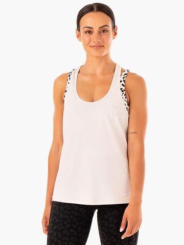 Podkoszulki Damskie Ryderwear Women Tanks Evolution Racer Back Białe | PL1238LH