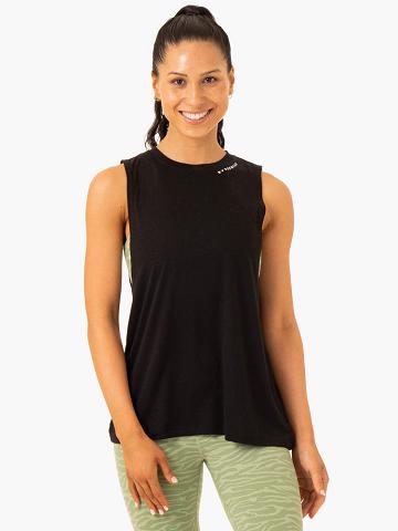 Podkoszulki Damskie Ryderwear Women Tanks Emerge Treningowe Czarne | PL1258DN