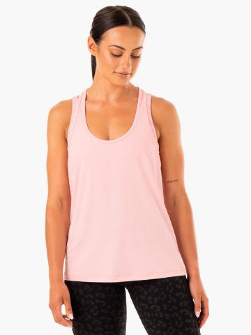 Podkoszulki Damskie Ryderwear Women Tanks Evolution Racer Back Różowe | PL1262JJ