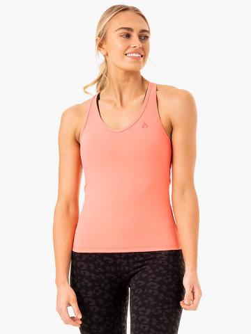 Podkoszulki Damskie Ryderwear Women Tanks Ultra Compression Koralowe | PL1265ZG