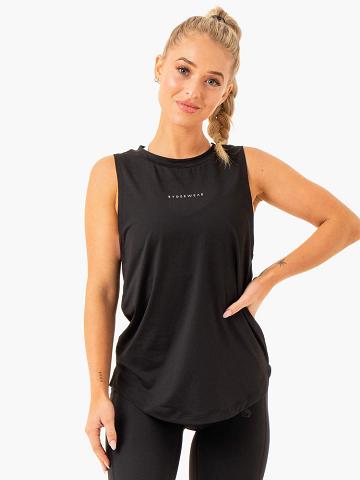 Podkoszulki Damskie Ryderwear Women Tanks Freedom Treningowe Czarne | PL1269BC