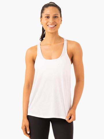 Podkoszulki Damskie Ryderwear Women Tanks Elevate Singlet Białe | PL1272QZ