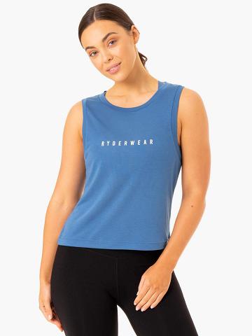 Podkoszulki Damskie Ryderwear Women Tanks Replay Niebieskie | PL1280OR