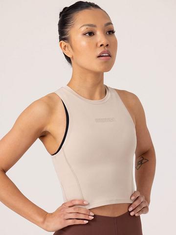 Podkoszulki Damskie Ryderwear Women Tanks Highlight Compression Głęboka Brązowe | PL1305IS