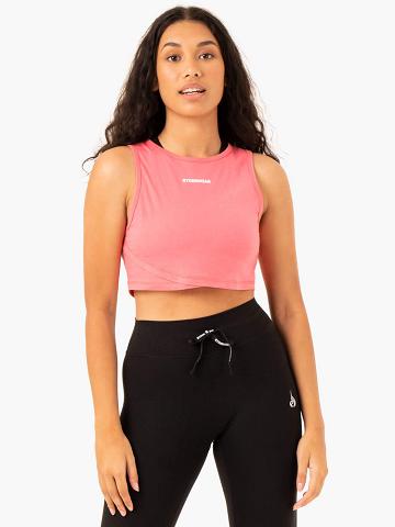 Podkoszulki Damskie Ryderwear Women Tanks Replay Cross Over Koralowe | PL1329YU