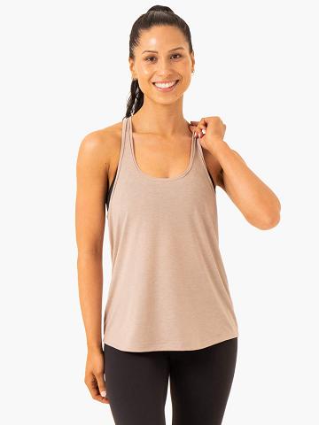 Podkoszulki Damskie Ryderwear Women Tanks Elevate Singlet Głęboka Brązowe | PL1340JJ