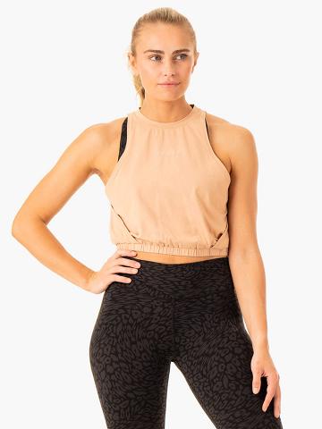 Podkoszulki Damskie Ryderwear Women Tanks Rotation Khaki | PL1344XF