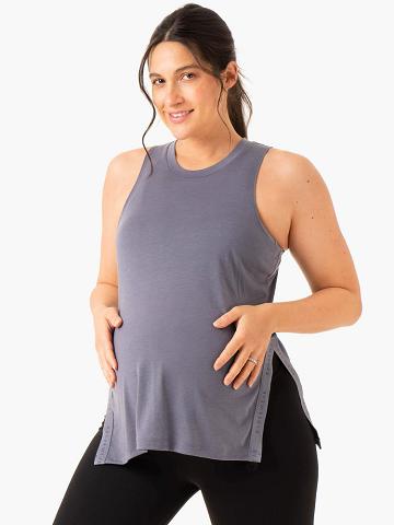 Podkoszulki Damskie Ryderwear Women Tanks Active Bump Szare Niebieskie | PL1346VD