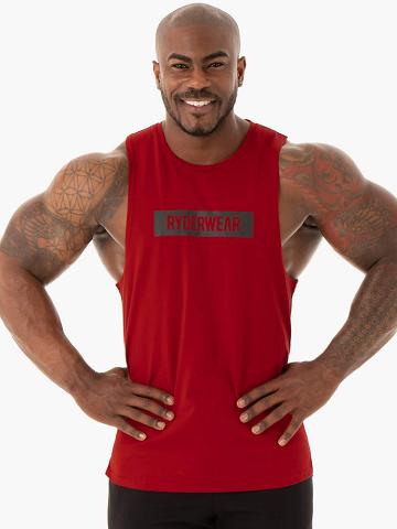 Podkoszulki Męskie Ryderwear Men Tanks Base Baller Tank Czerwone | PL3084NB