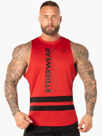 Podkoszulki Męskie Ryderwear Men Tanks Evo Mesh Baller Tank Czerwone | PL3056OR