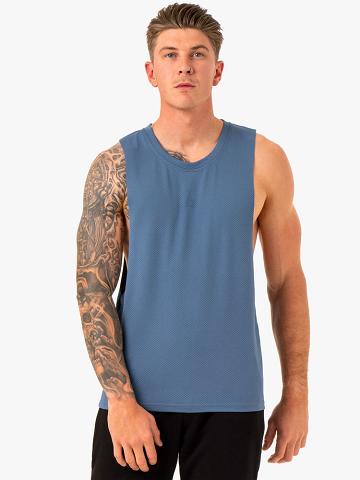 Podkoszulki Męskie Ryderwear Men Tanks Enhance Baller Tank Niebieskie | PL3067HK