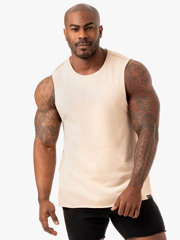 Podkoszulki Męskie Ryderwear Men Tanks Force Fleece Tank Brązowe | PL3036WY