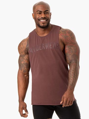 Podkoszulki Męskie Ryderwear Men Tanks Force Baller Tank Ciemny Czerwone | PL3045LH