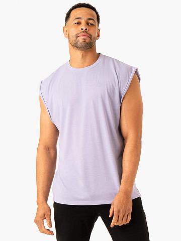 Podkoszulki Męskie Ryderwear Men Tanks Heritage Szerokie Cut Tank Lawenda | PL3023GL