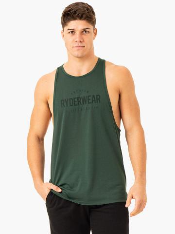 Podkoszulki Męskie Ryderwear Men Tanks Heritage Baller Tank Zielone | PL3027AP