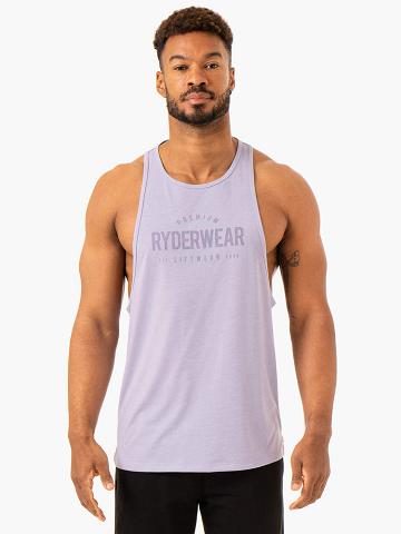 Podkoszulki Męskie Ryderwear Men Tanks Heritage Baller Tank Lawenda | PL3028PQ