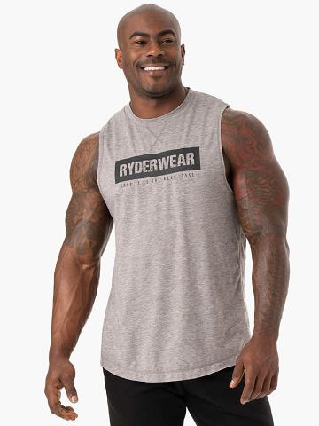 Podkoszulki Męskie Ryderwear Men Tanks Iron Baller Tank Szare | PL3015VD