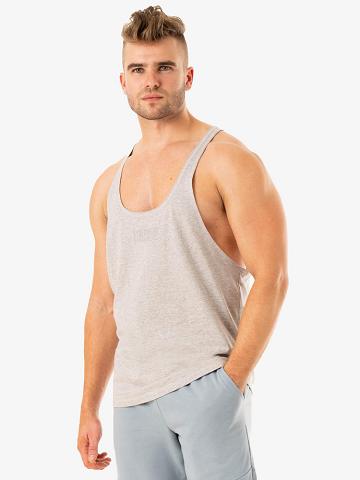 Podkoszulki Męskie Ryderwear Men Tanks Limitless Gym Stringers T-Back Szare | PL2625FM