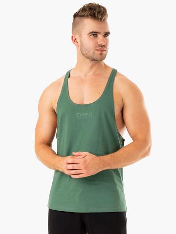 Podkoszulki Męskie Ryderwear Men Tanks Limitless Gym Stringers T-Back Zielone | PL2627SO