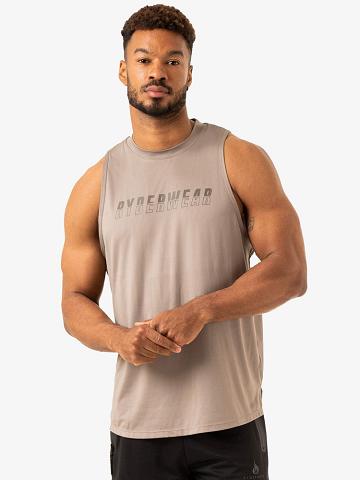 Podkoszulki Męskie Ryderwear Men Tanks Overdrive Tank Głęboka Brązowe | PL2995NB