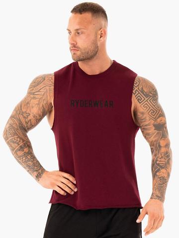 Podkoszulki Męskie Ryderwear Men Tanks Performance Baller Tank Bordowe | PL2992WY