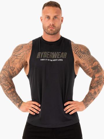 Podkoszulki Męskie Ryderwear Men Tanks Strength Baller Tank Czarne | PL2973ZG