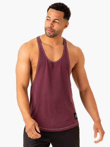 Podkoszulki Męskie Ryderwear Men Tanks Vital Gym Stringers T-Back Fioletowe | PL2609EX