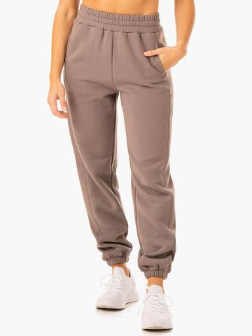 Spodnie Sportowe Damskie Ryderwear Women Track Pants Sideline Szare Brązowe | PL1075SO